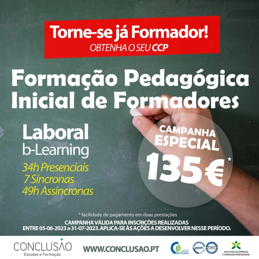 Campanha Especial - Formação de Formadores - Obtenha o CCP de forma rápida